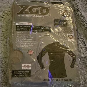 NWT XGO Heavyweight Tech Face Fleece Size Medium Athletic Fit Zip Mock